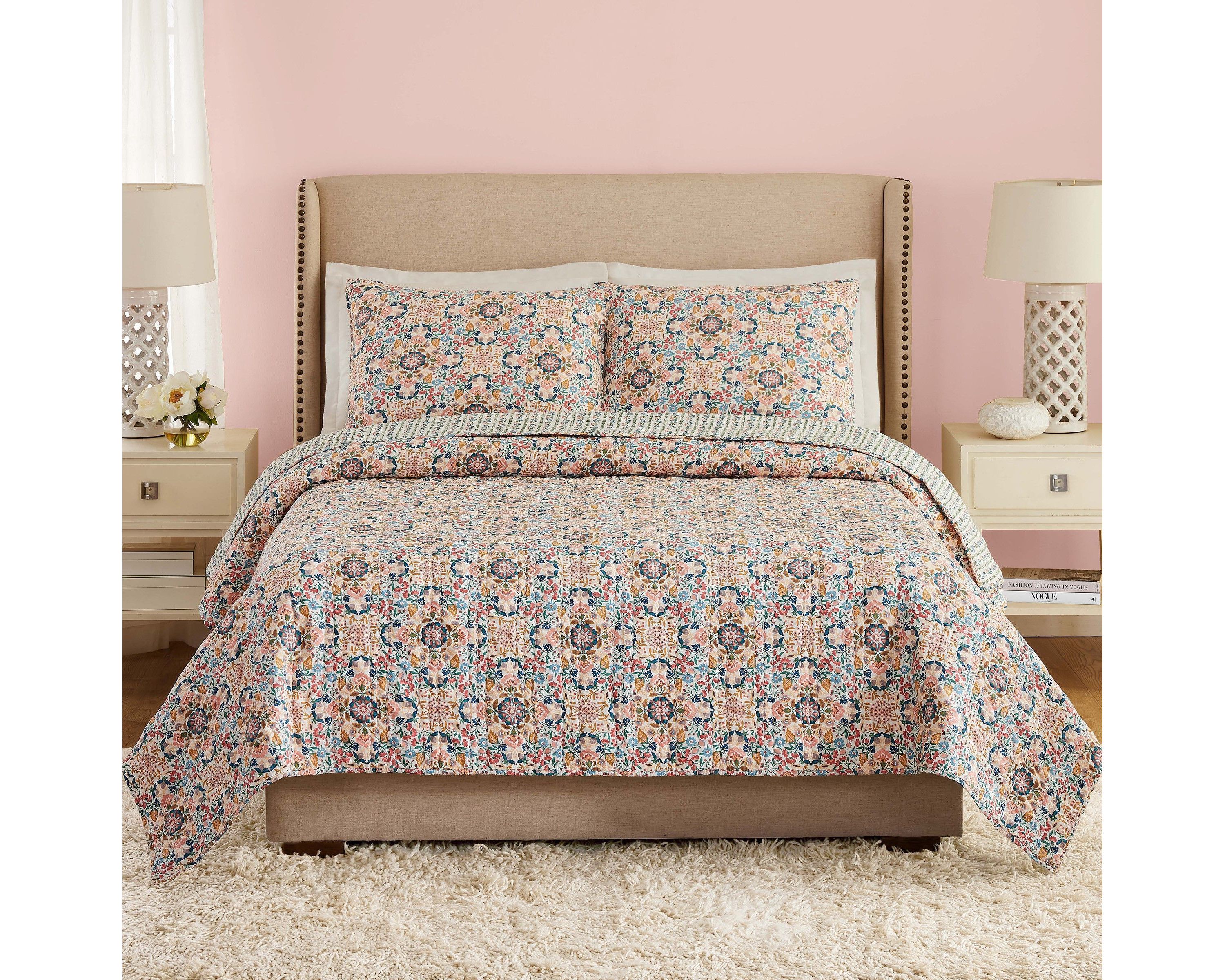 Enchanted Mandala 3-Piece Cotton Quilt Set