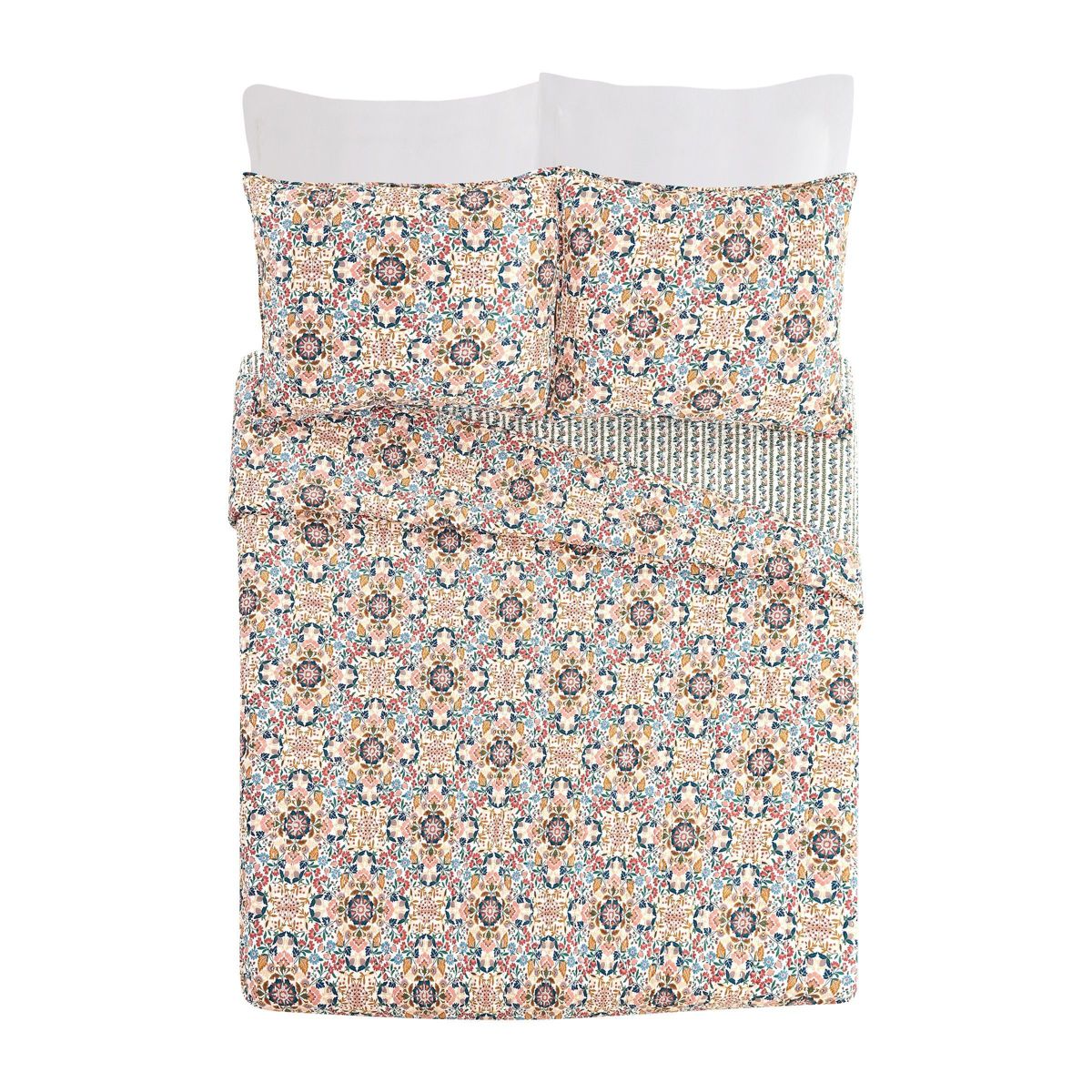 Enchanted Mandala 3-Piece Cotton Quilt Set