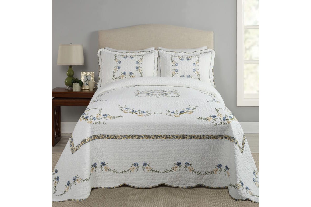 Heather Embroidered Bedspread