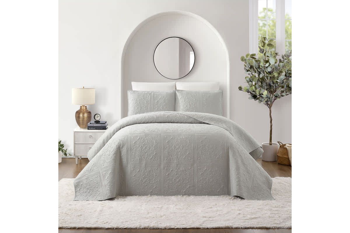 Solid Stitch 3-Piece Bedspread Set