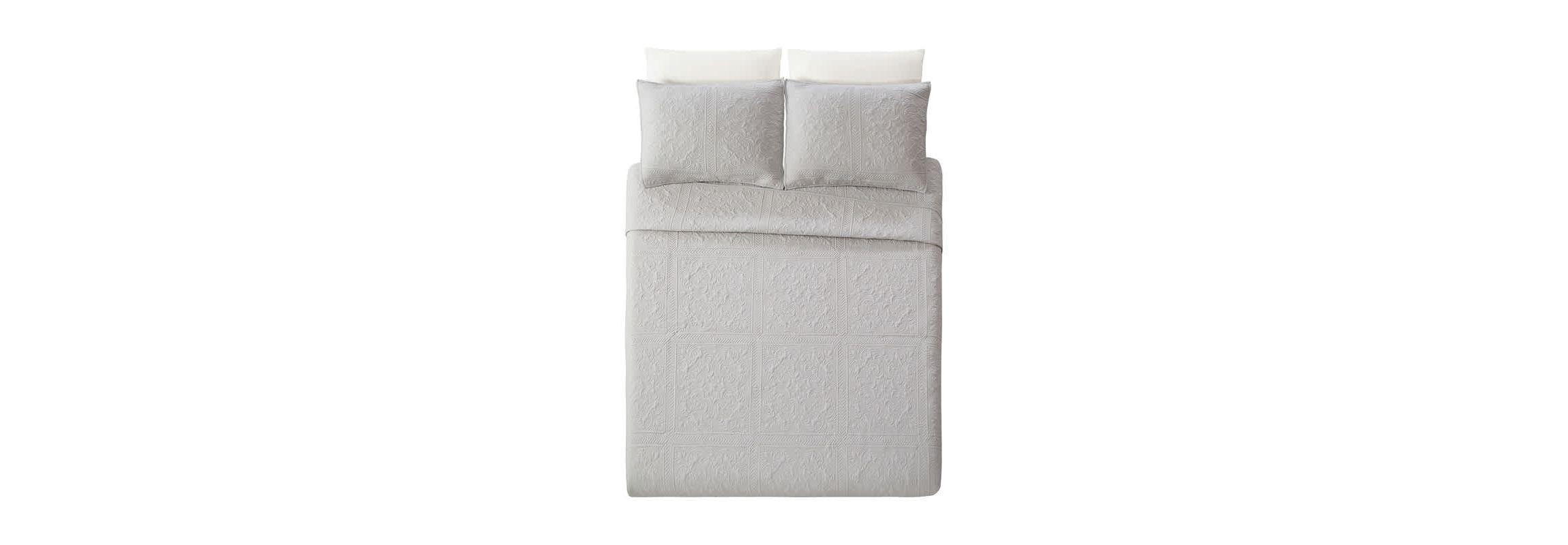 Solid Stitch 3-Piece Bedspread Set