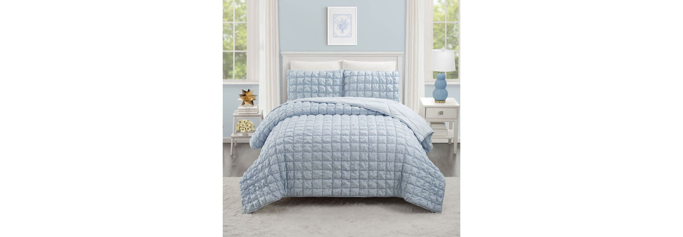 Dream Clouds Puffy Microfiber Quilt Set