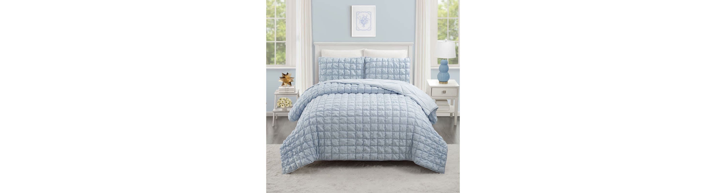 Dream Clouds Puffy Microfiber Quilt Set