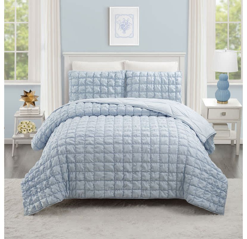 Dream Clouds Puffy Microfiber Quilt Set