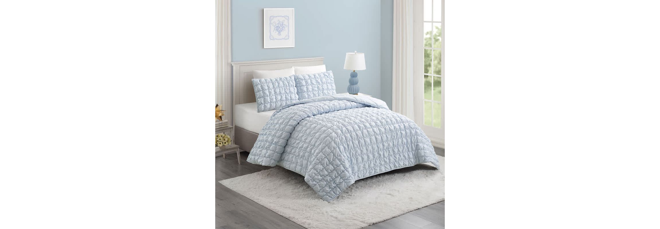 Dream Clouds Puffy Microfiber Quilt Set