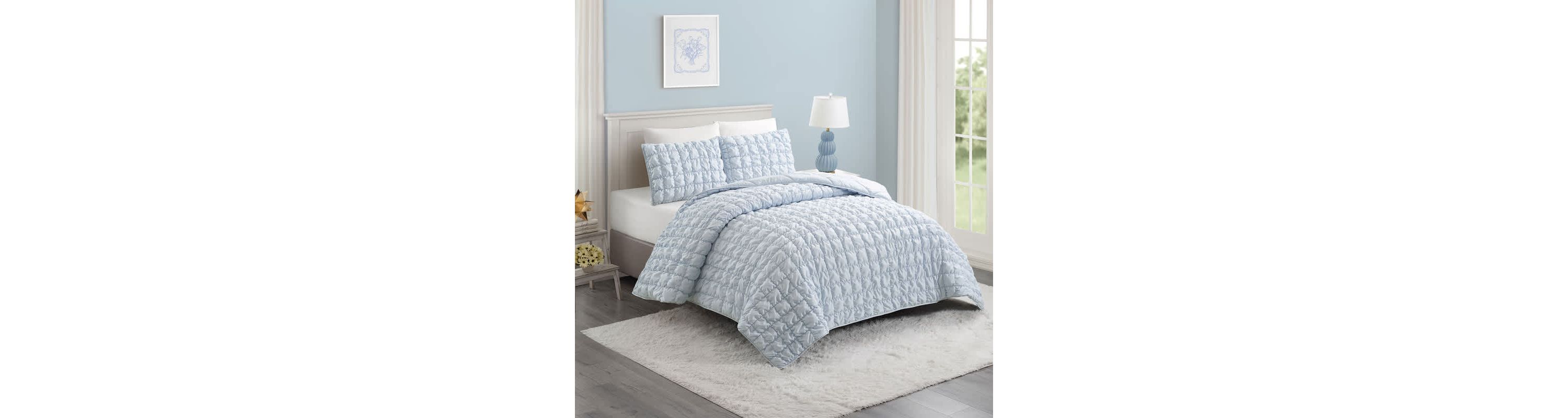 Dream Clouds Puffy Microfiber Quilt Set