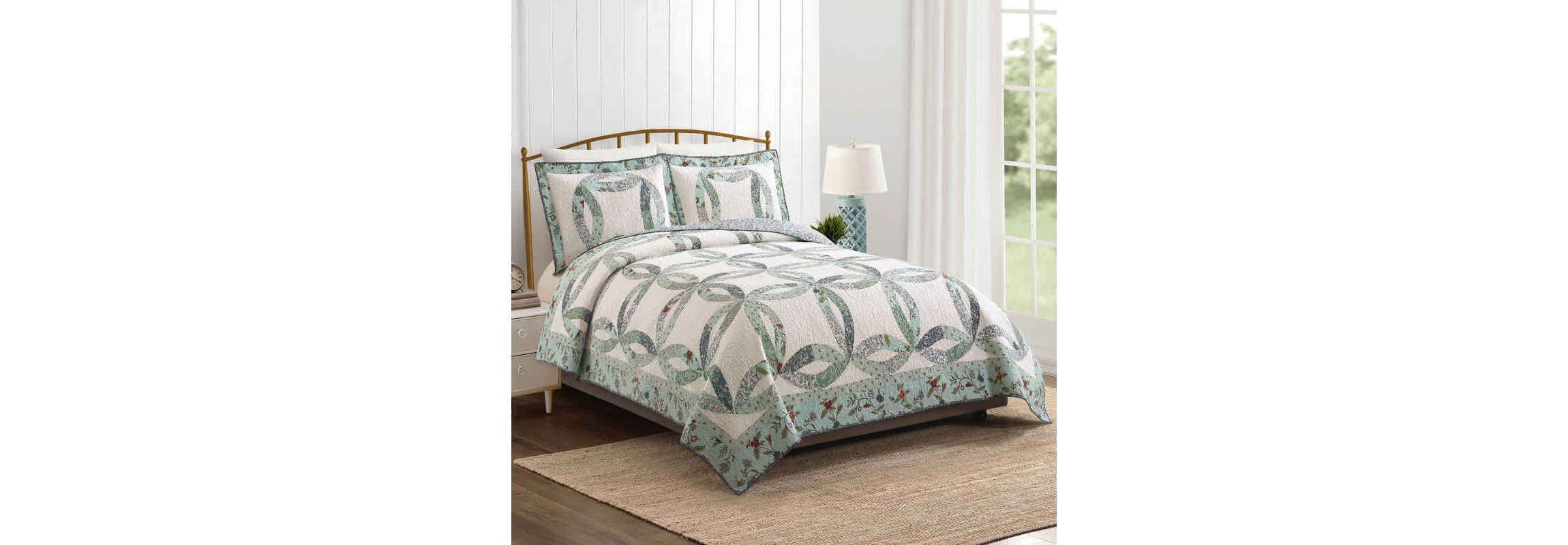 Felicity Wedding Ring Patchwork Quilt Set