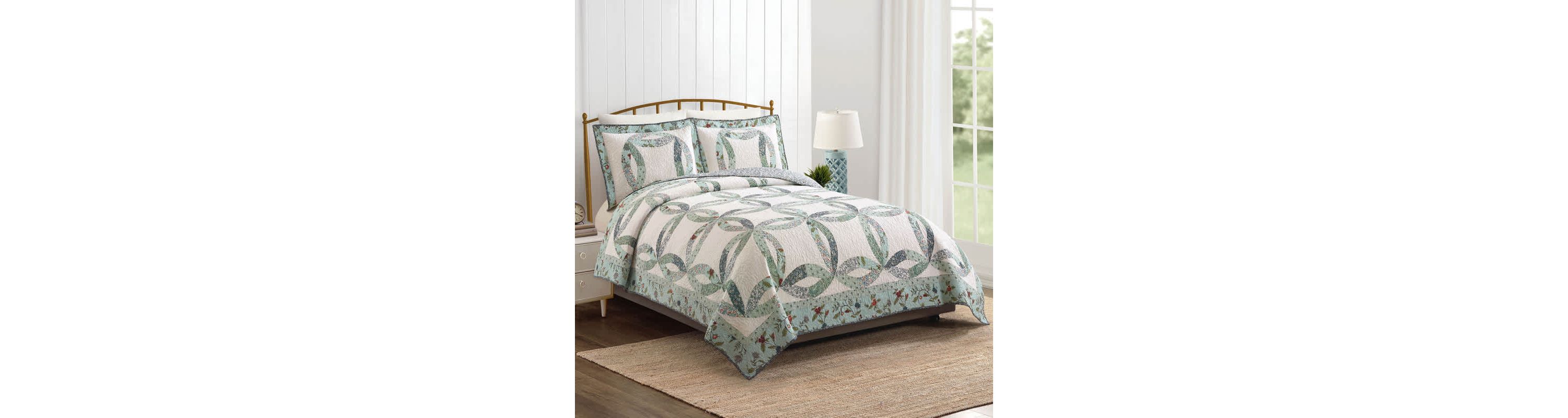 Felicity Wedding Ring Patchwork Quilt Set