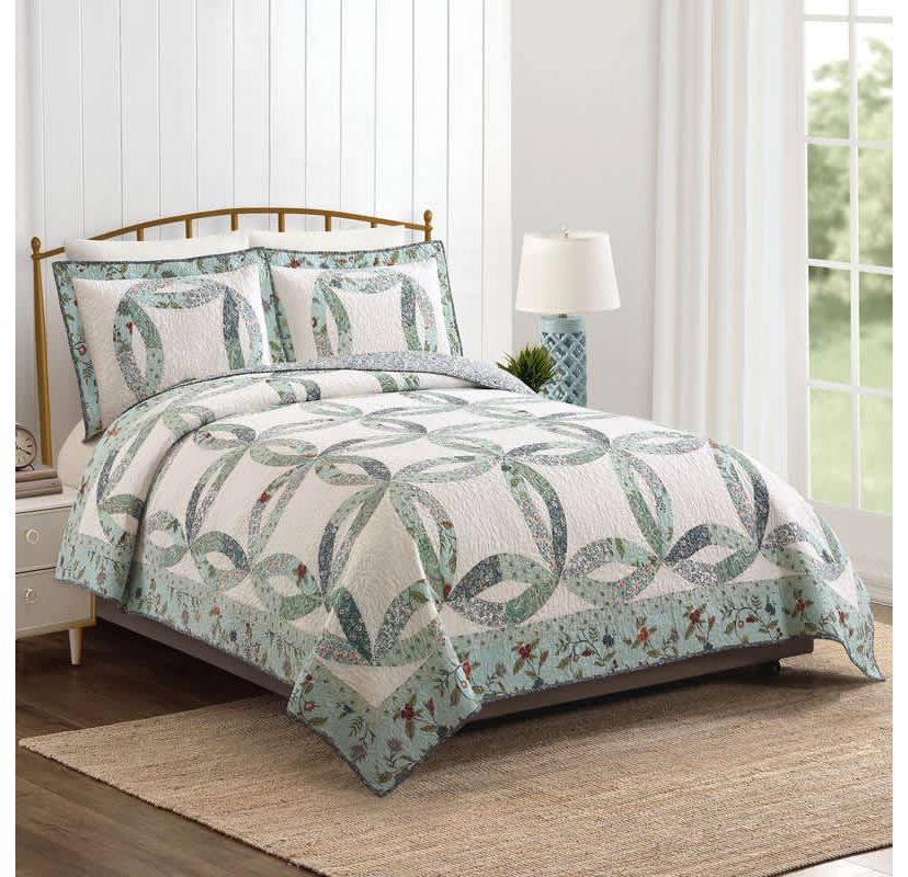 Felicity Wedding Ring Patchwork Quilt Set