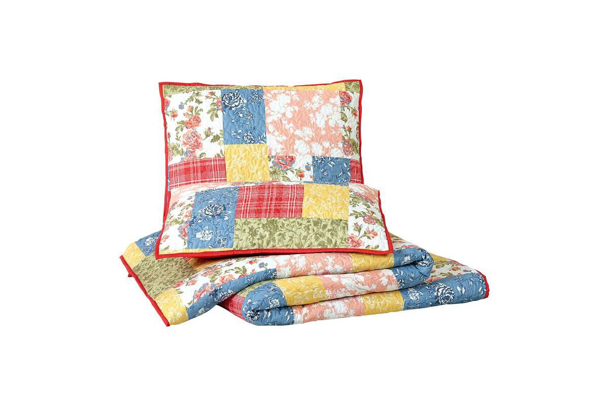 Farmhouse Florals Patchwork Printed Quilt Set