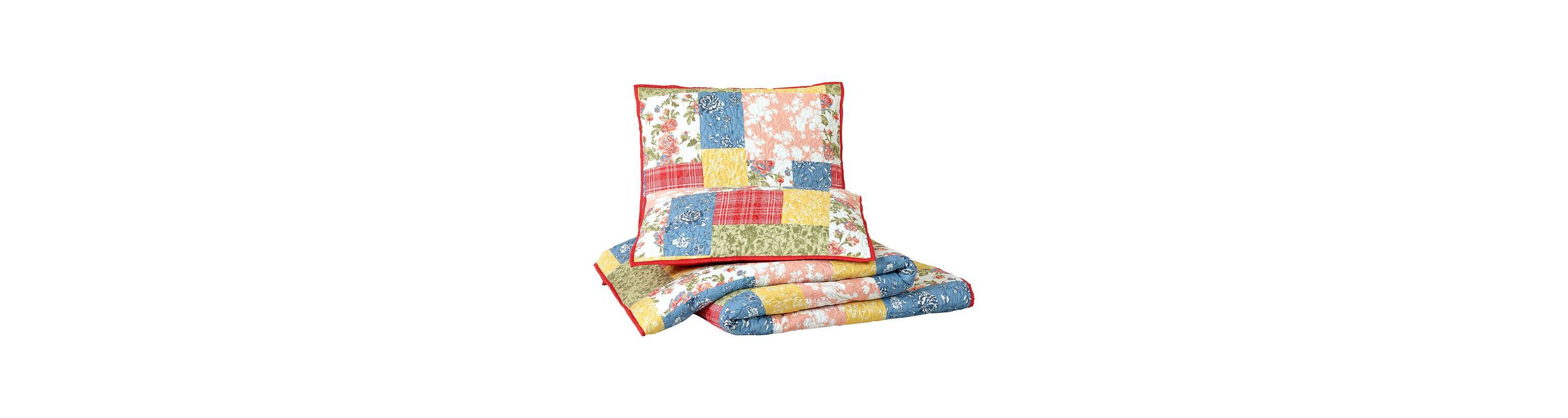 Farmhouse Florals Patchwork Printed Quilt Set
