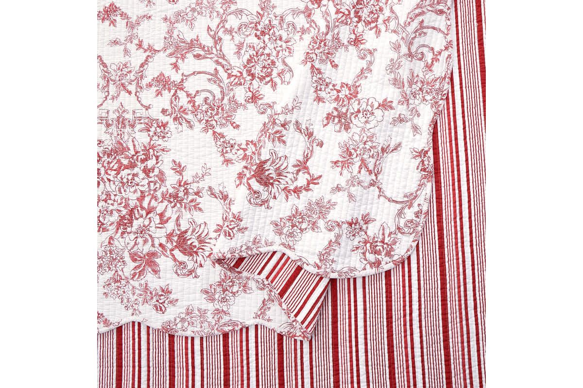 Garden Toile Reversible Cotton Quilt Set