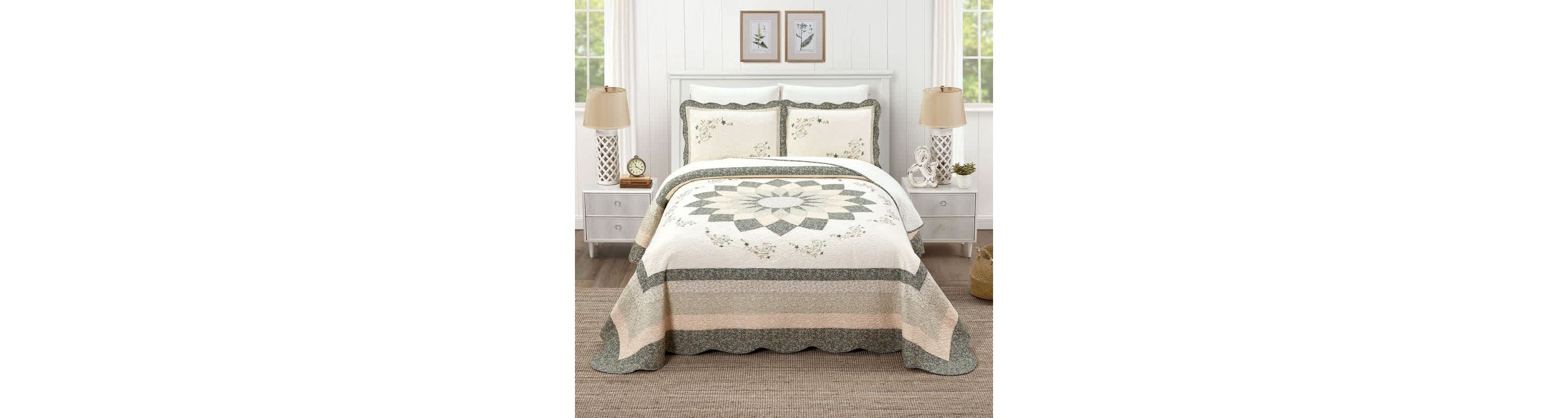 Harper Embroidered Pieced Bedspread