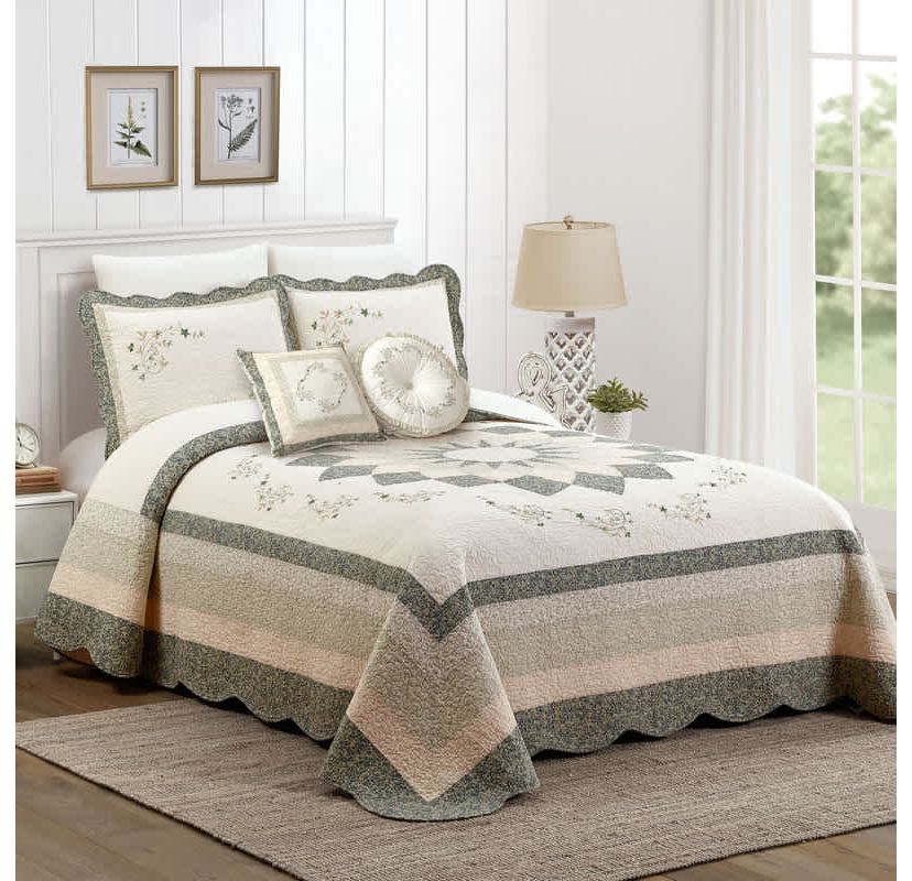 Harper Embroidered Pieced Bedspread