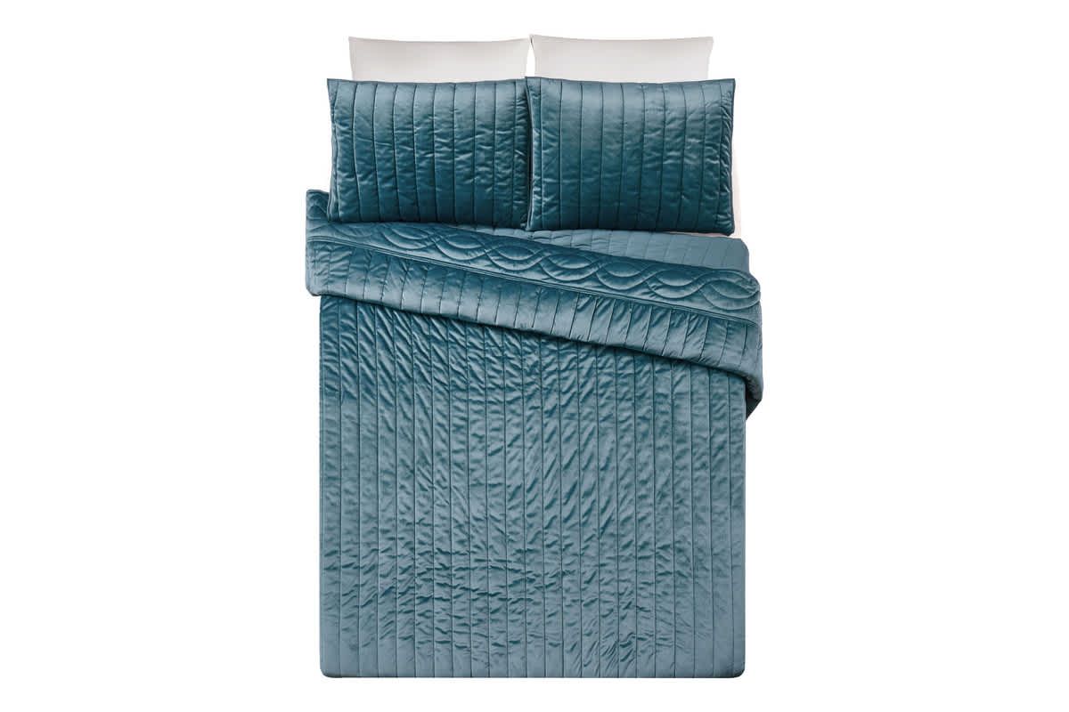 Velvet Cable Border 3-Piece Quilt Set