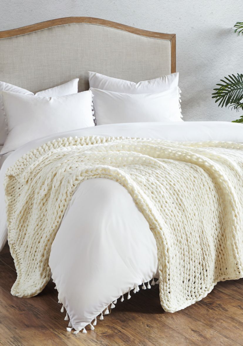 Hand Made Chunky Double Knit Throw Blanket