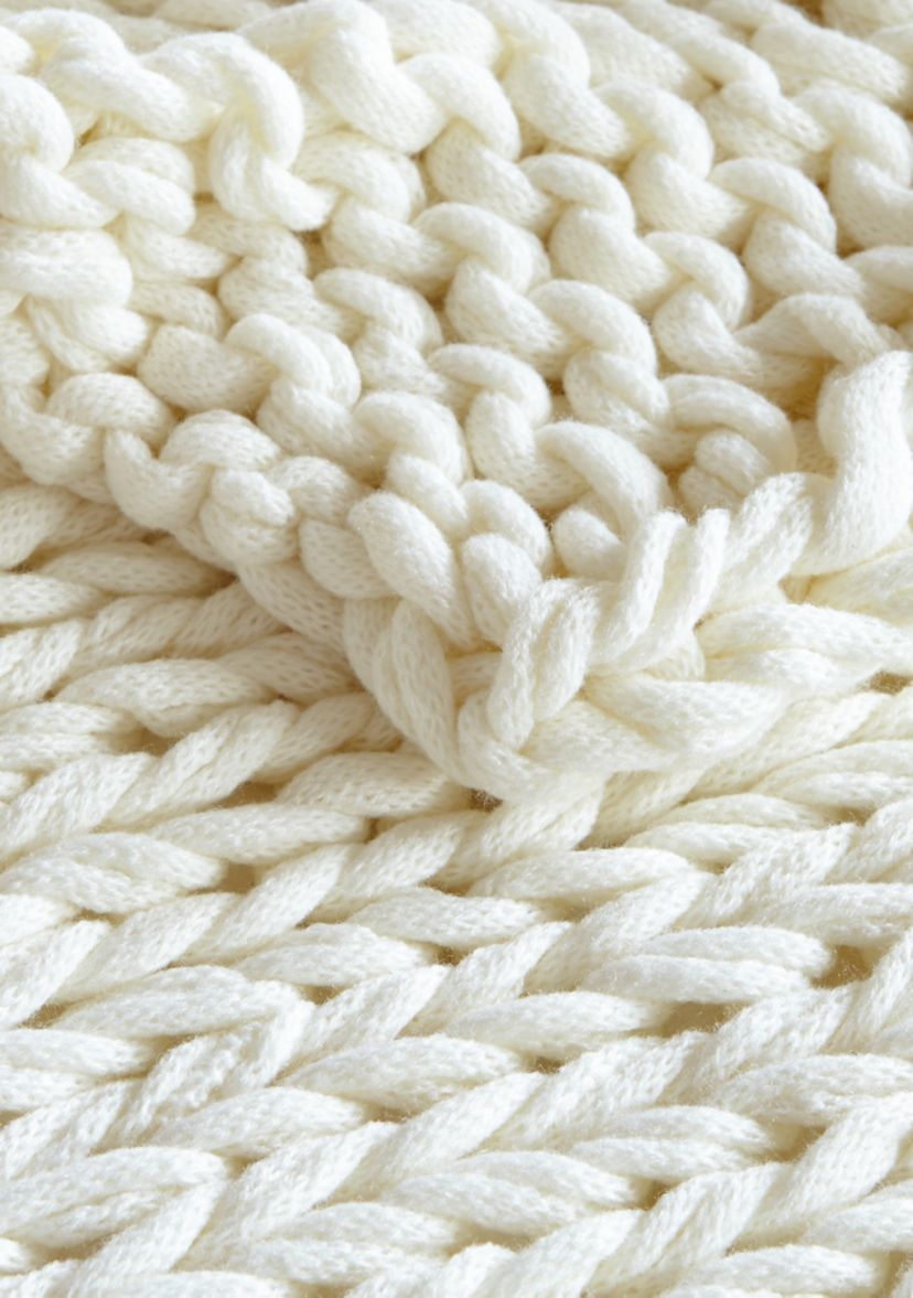 Hand Made Chunky Double Knit Throw Blanket