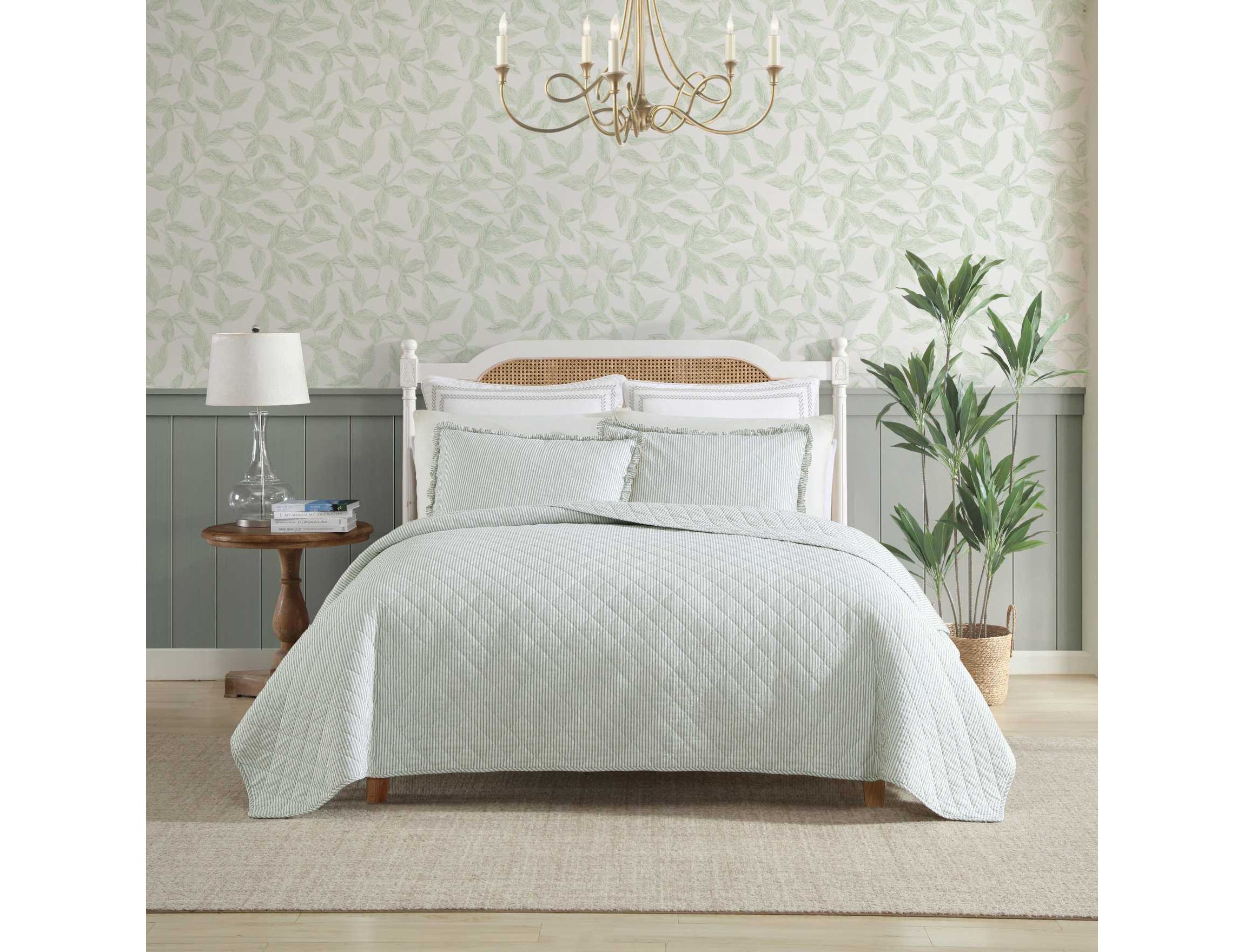 Oxford Stripe Cotton Quilt Set