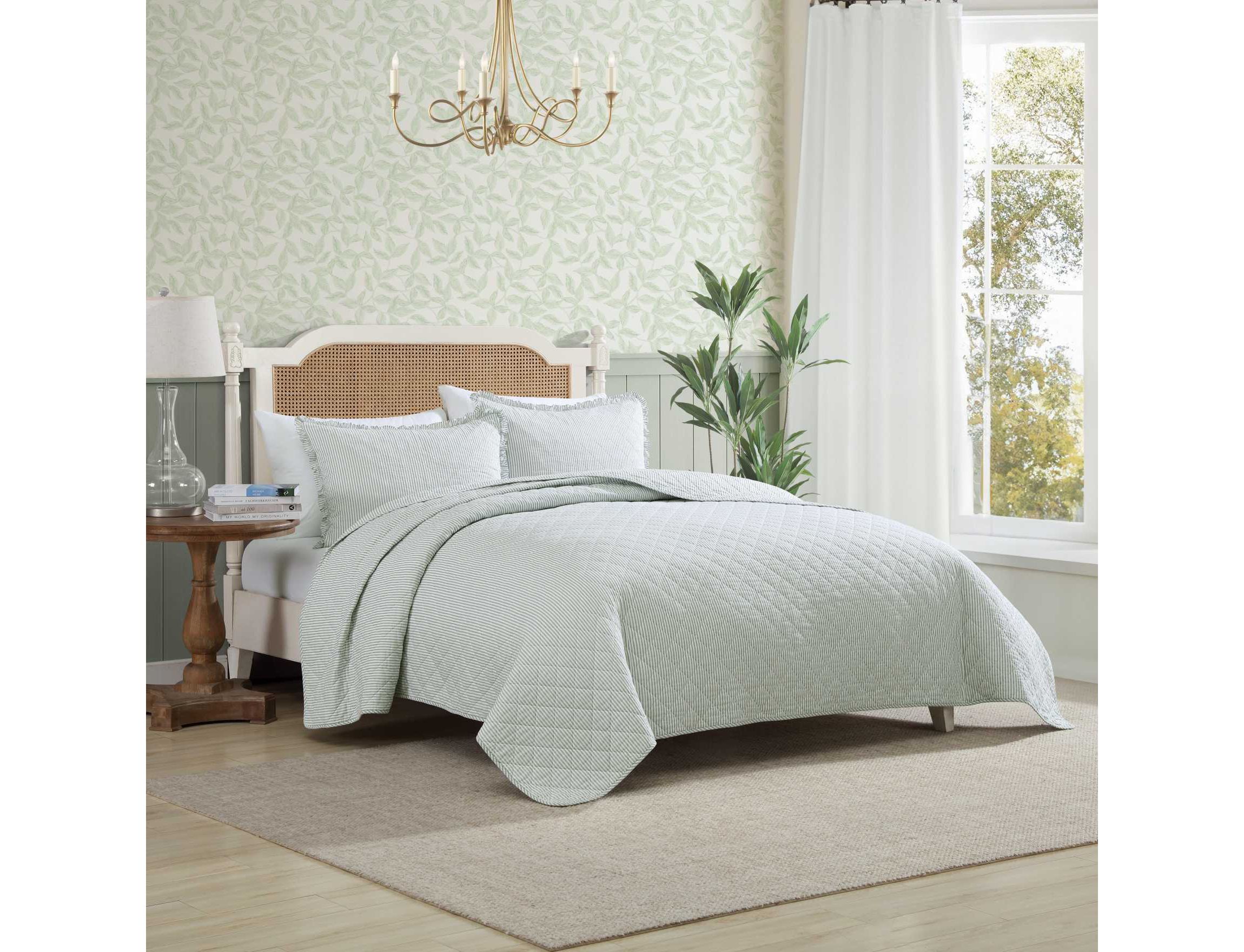 Oxford Stripe Cotton Quilt Set