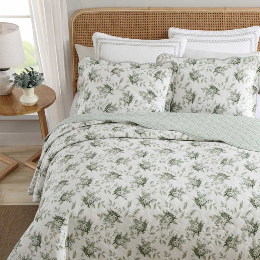 Portland Floral Cotton Quilt Set