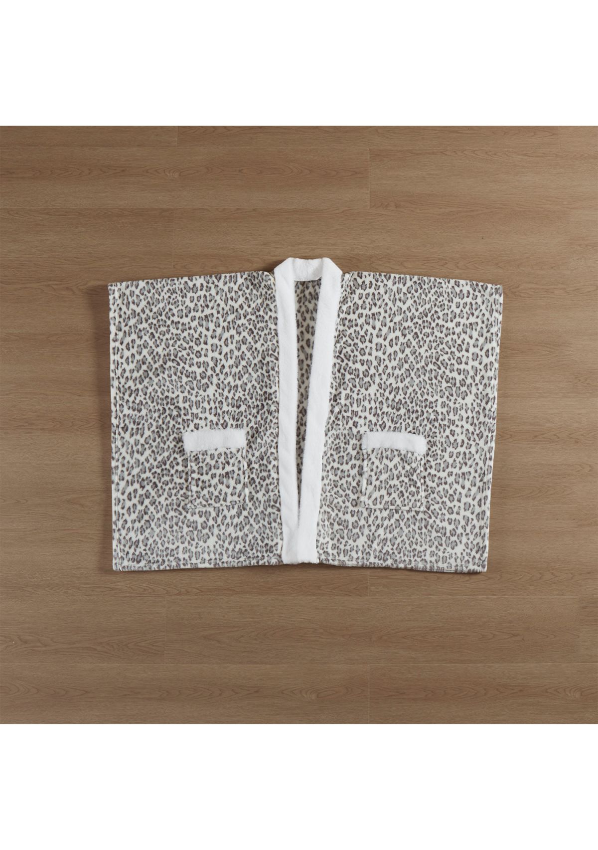Plush Fur Trim Blanket Wrap