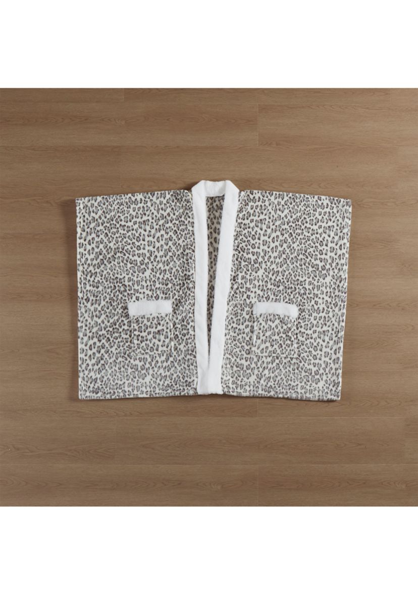 Plush Fur Trim Blanket Wrap