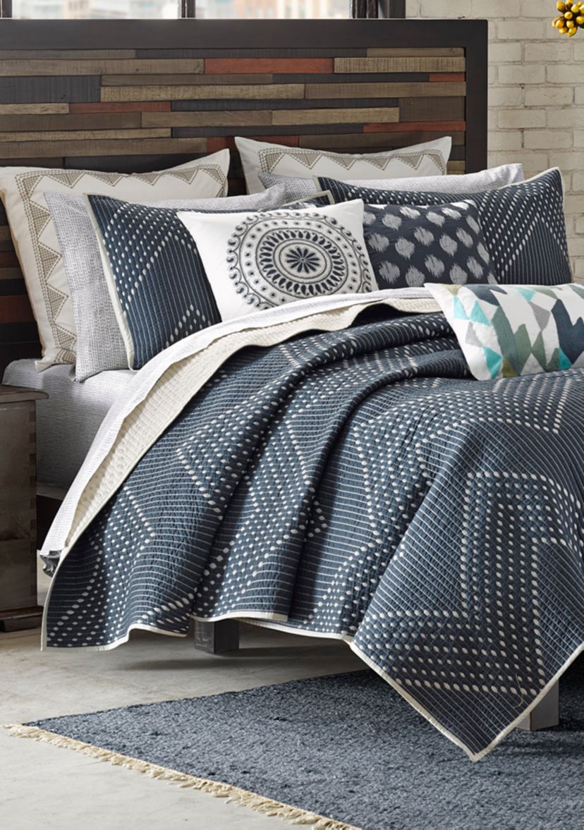 Pomona Cotton Embroidered 3 Piece Quilt Set