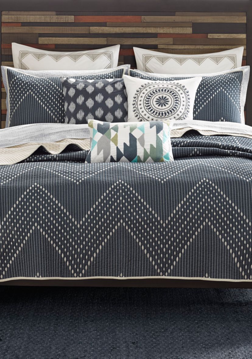 Pomona Cotton Embroidered 3 Piece Quilt Set
