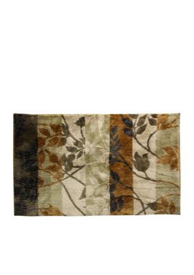 Bacova Tonal Vine Accent Rug Brown 32”X 21” Ultra Plush Soft Microfiber NEW Gold 