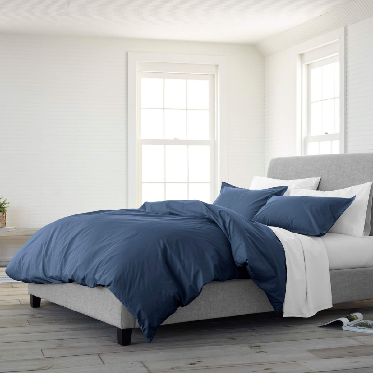 Solid T300 Percale Duvet Set
