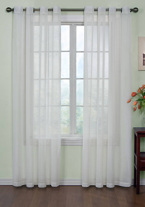 Odor-Neutralizing Sheer Voile Grommet Curtain Panel 59-in. x 63-in.