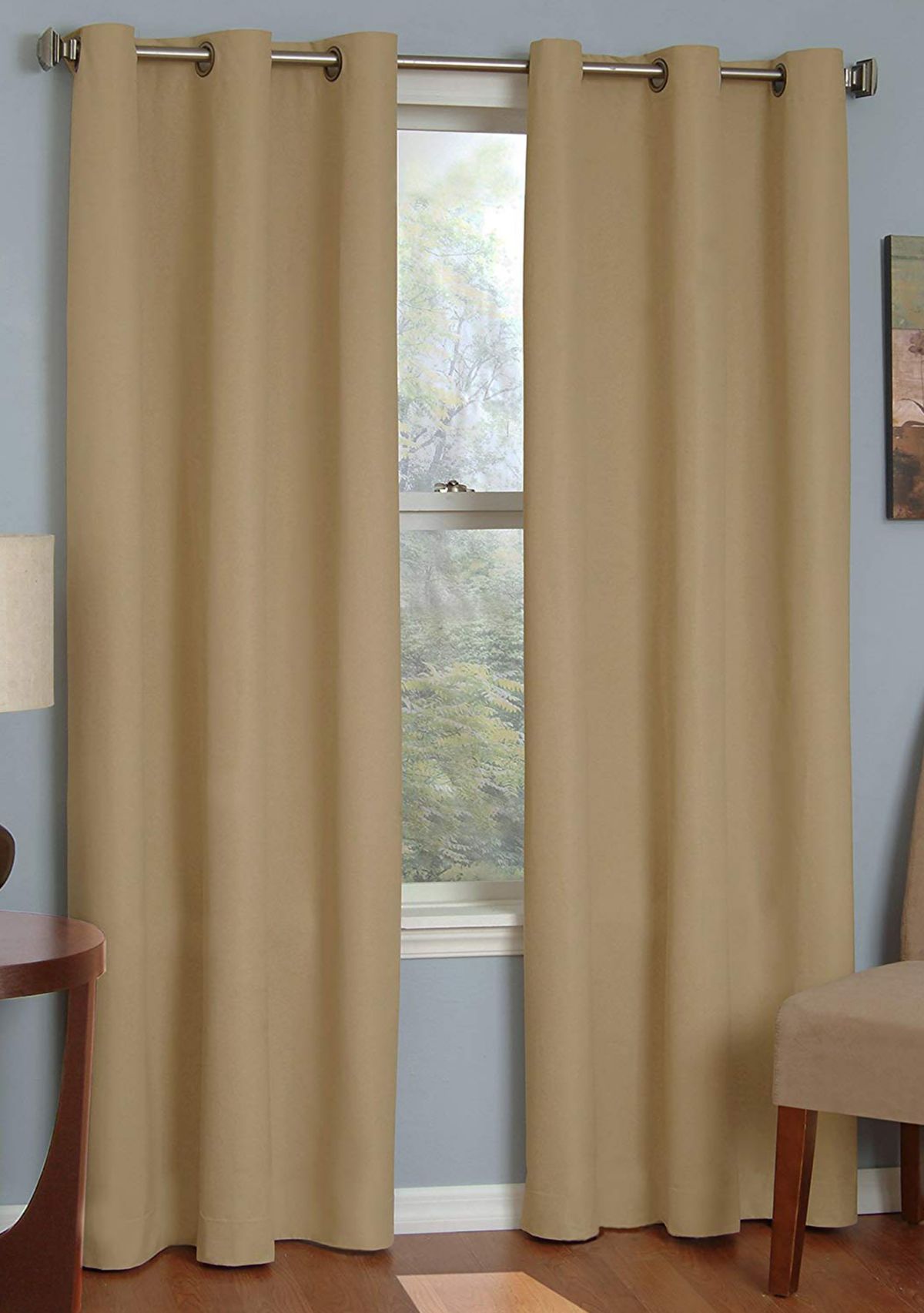 Microfiber Grommet Blackout Window Curtain Panel