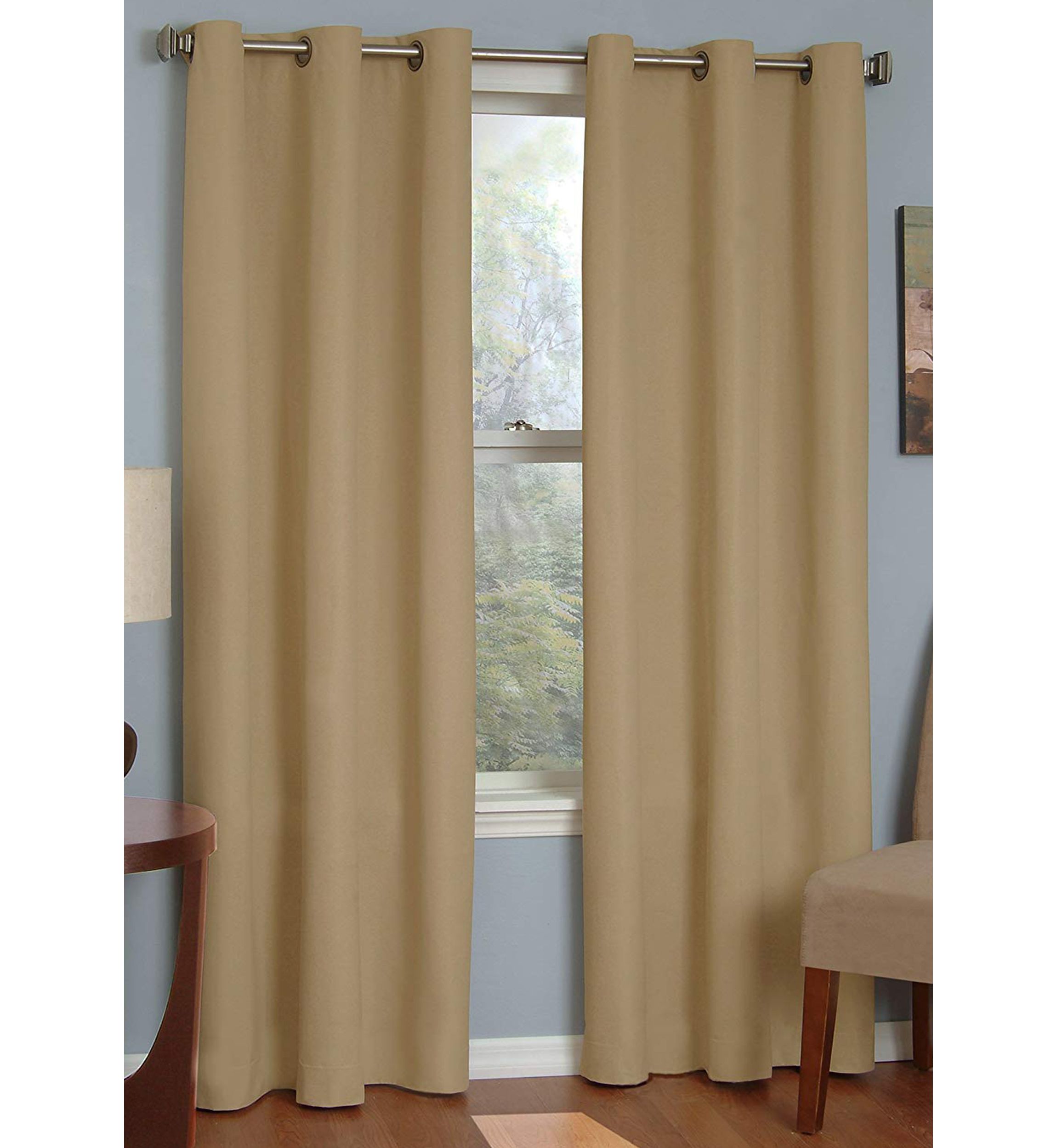 Microfiber Grommet Blackout Window Curtain Panel