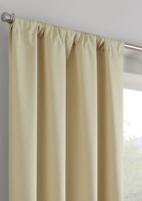 Eclipse 84-in Denim Blackout Grommet Single curtain panel in the Curtains & Drapes department at