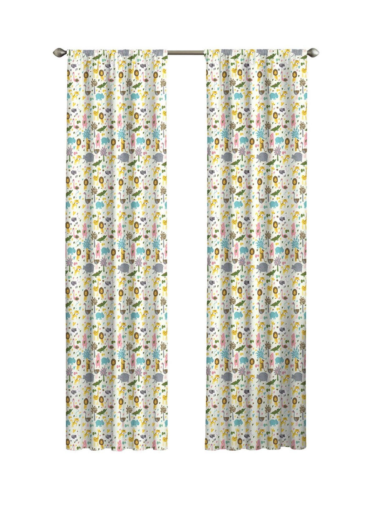 Kids Jungle Party Blackout Window Curtain 