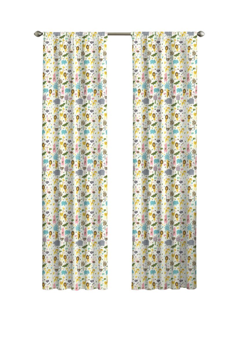 Kids Jungle Party Blackout Window Curtain 