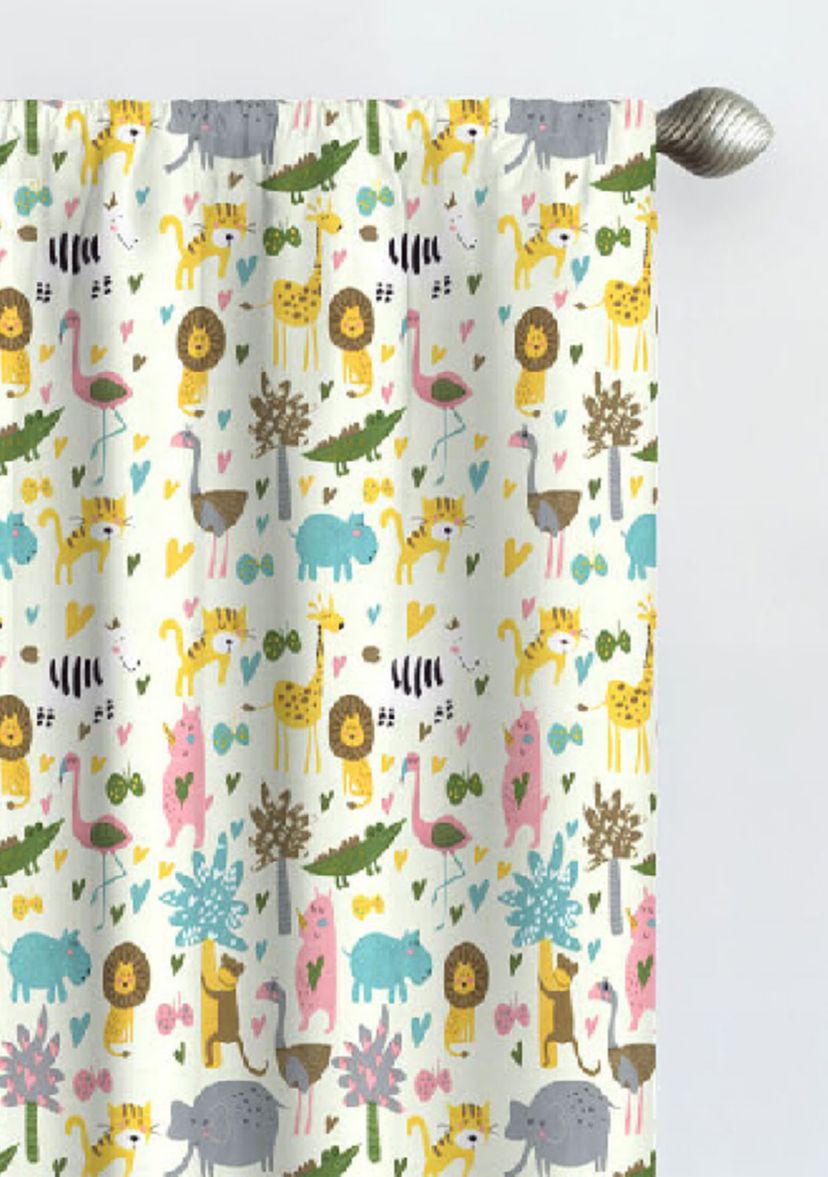 Kids Jungle Party Blackout Window Curtain 