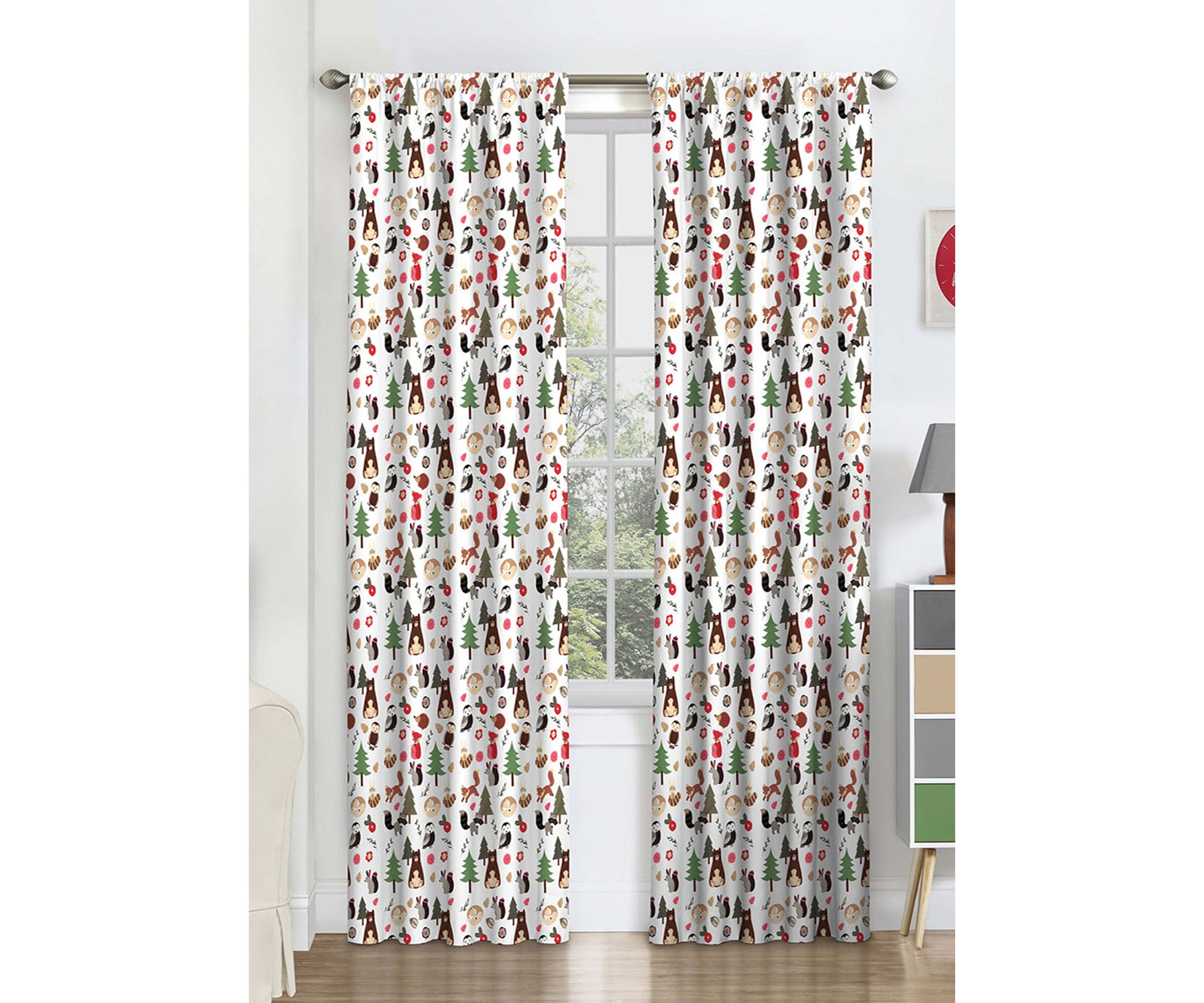 Kids Forest Friends Blackout Window Curtain