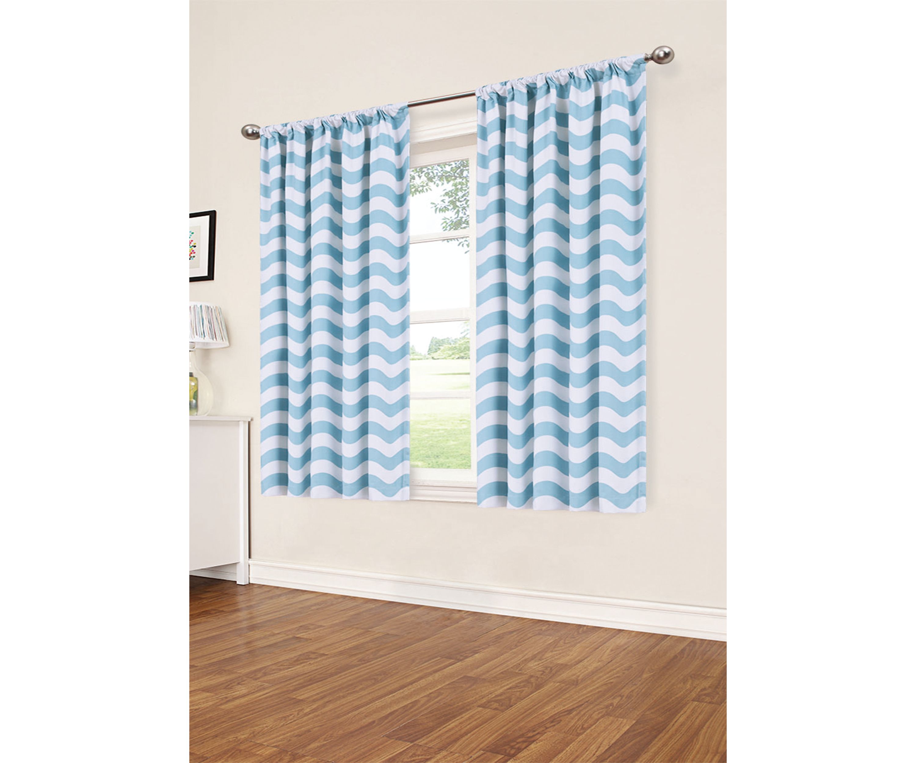 My Scene Thermaback Blackout Wavy Chevron Curtain Panel