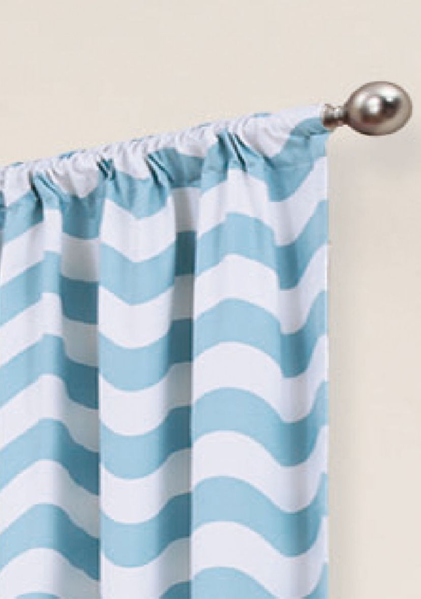 My Scene Thermaback Blackout Wavy Chevron Curtain Panel