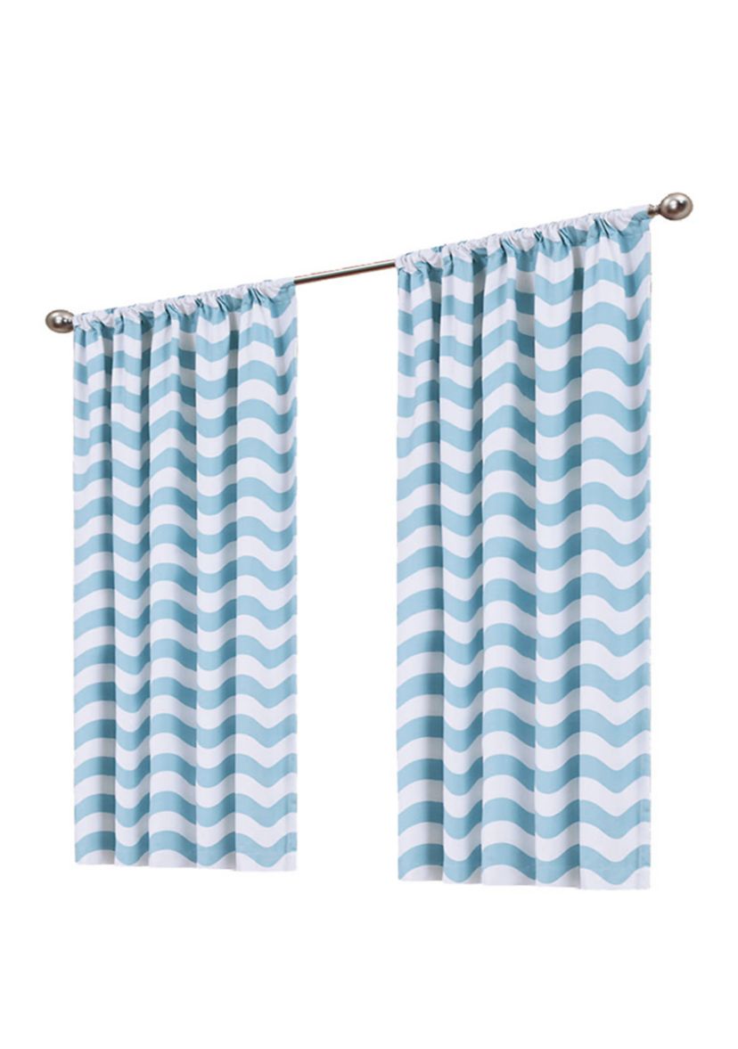 My Scene Thermaback Blackout Wavy Chevron Curtain Panel