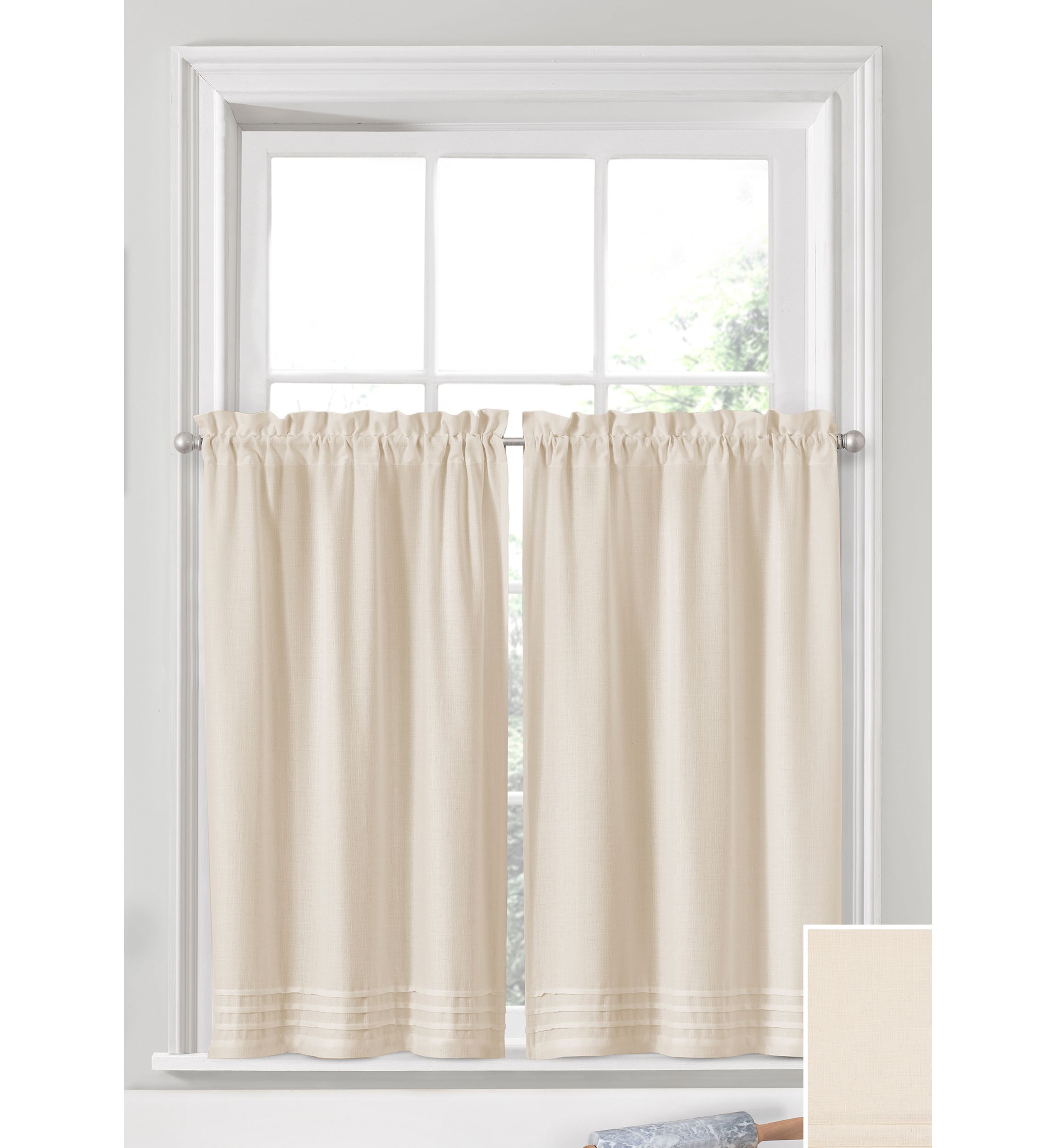 Window Solutions Kingsbury Pleated Tier Pair