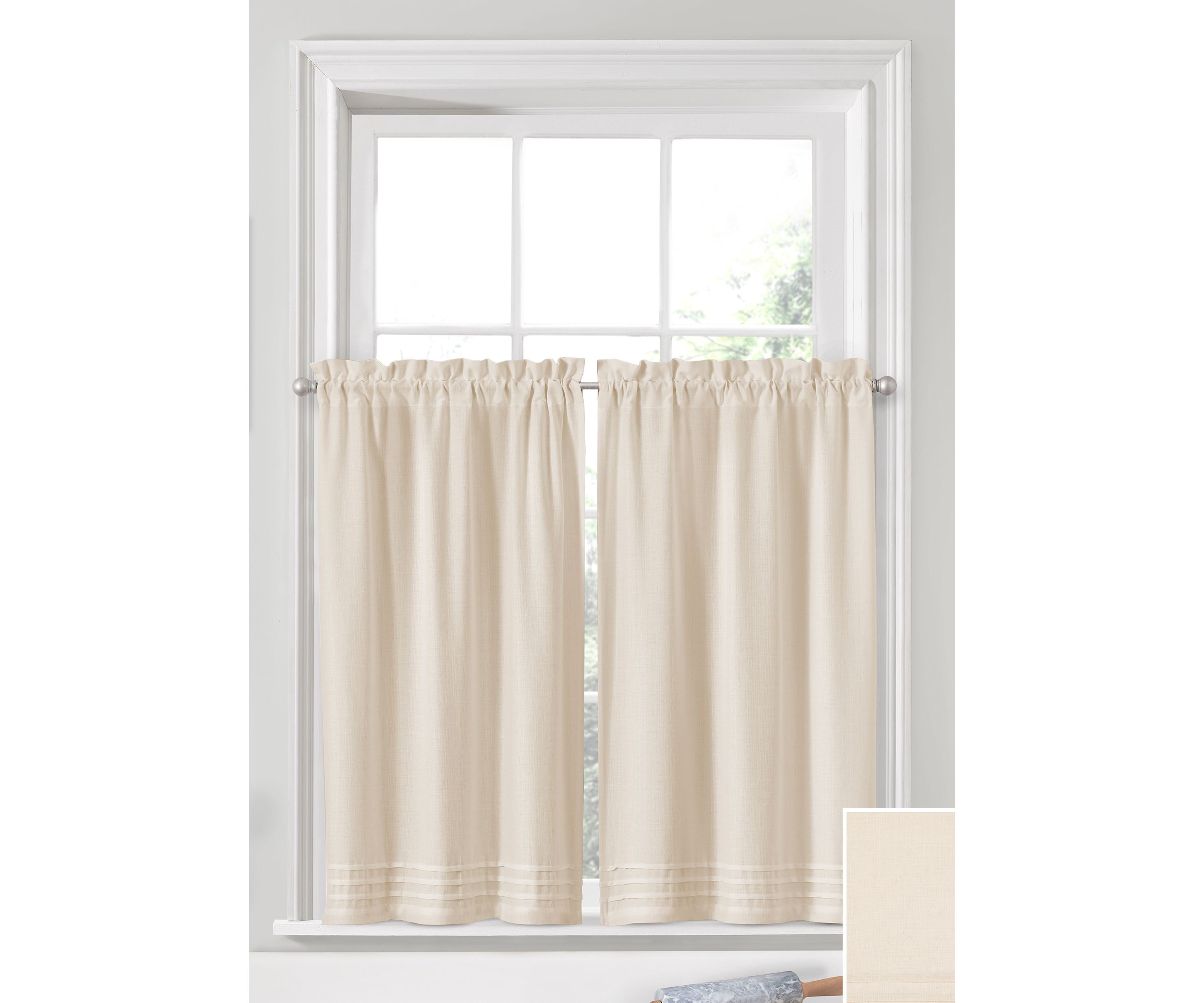 Window Solutions Kingsbury Pleated Tier Pair