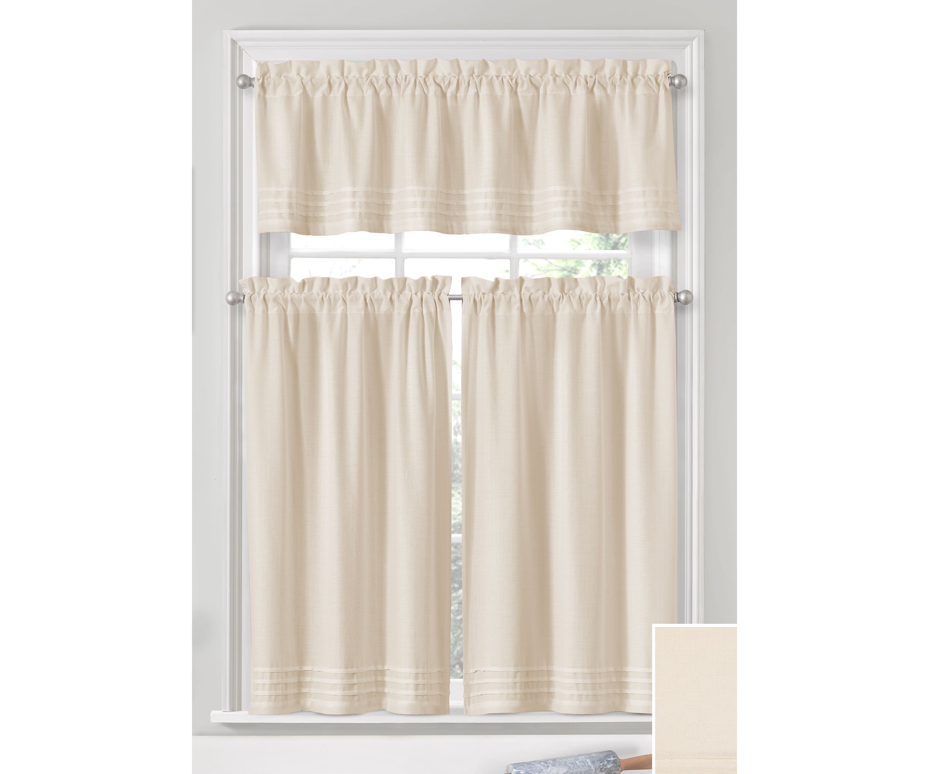 Window Solutions Kingsbury Pleated Tier Pair