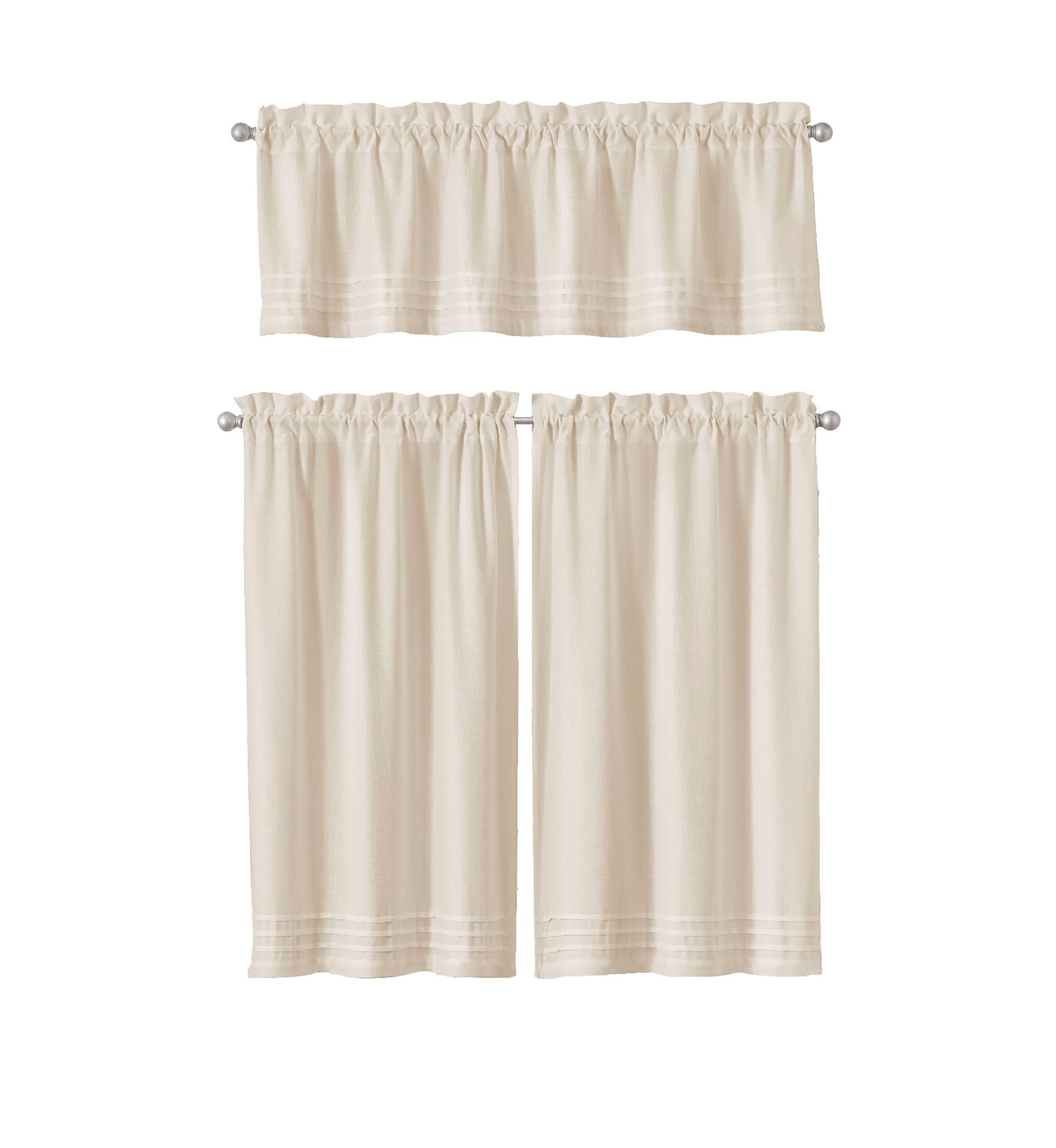 Window Solutions Kingsbury Pleated Tier Pair