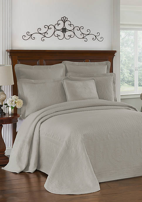 Details about   Historic Charleston Collection King Charles Matelasse Coverlet White 