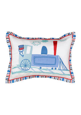 Kids All Aboard Embroidered Decorative Pillow