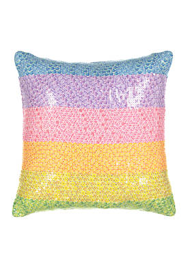 Spree Over The Rainbow Sequin Decorative Pillow