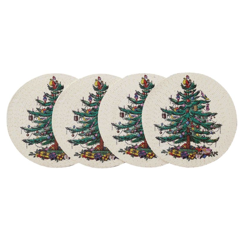 Christmas Tree 4-pc. Round Placemats