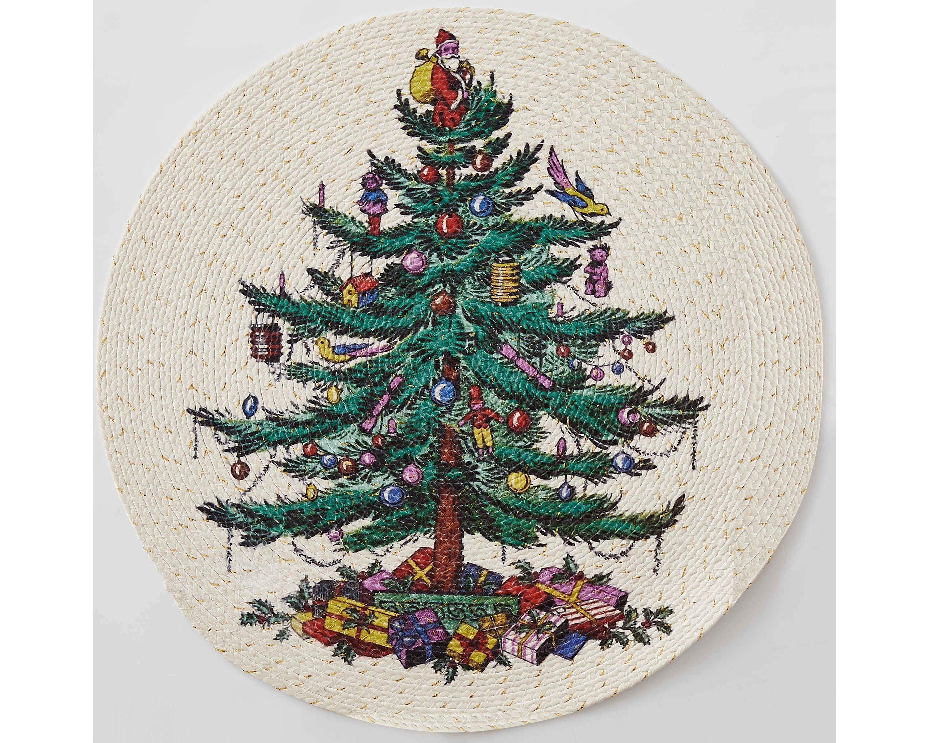 Christmas Tree 4-pc. Round Placemats